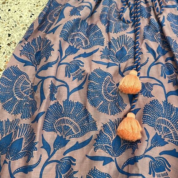 OMIKA Anthropologie India pants top set resort wear pink blue small s - Picture 6 of 10